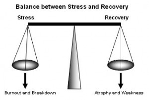 There needs to be an equal balance between stress and recovery- too much of either one has negative consequences